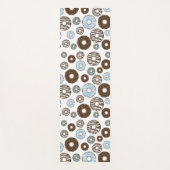 Tapis De Yoga Motif De Donuts, Donuts Bleus, Donuts Brown (Devant)