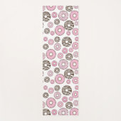Tapis De Yoga Motif De Donuts, Donuts Roses, Donuts Blancs (Devant)