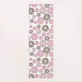 Tapis De Yoga Motif De Donuts, Donuts Roses, Donuts Blancs (Dos)