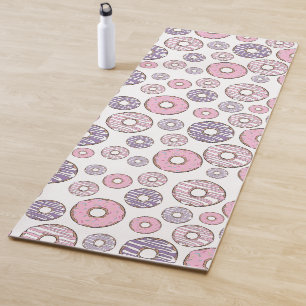 Tapis De Yoga Motif De Donuts, Donuts Roses, Donuts Violets