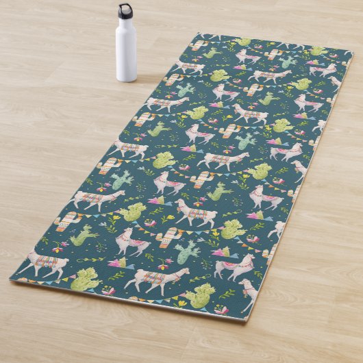 Tapis De Yoga Motif de drapeau de lama d'aquarelle (En situation)
