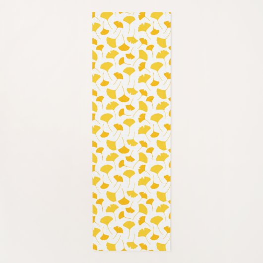 Tapis De Yoga Motif de feuilles de Ginkgo jaune (Devant)