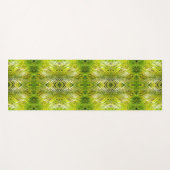 Tapis De Yoga Motif de feuilles de palmier vertes tropicales au  (Devant (Horizontal))