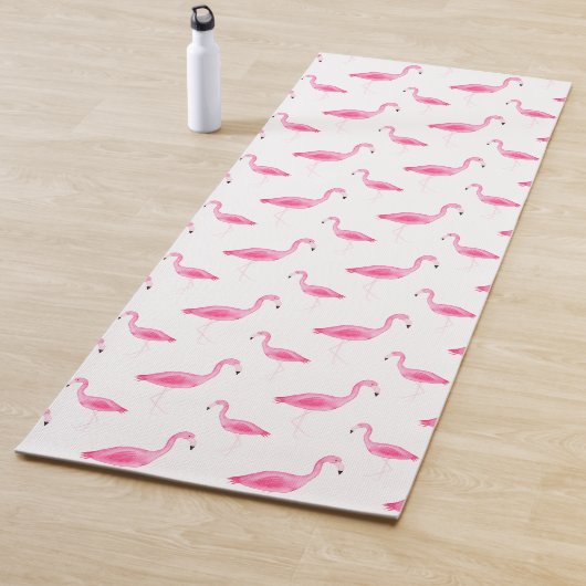 Tapis De Yoga Motif de Flamant rose d'aquarelle (En situation)
