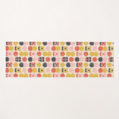 Tapis De Yoga Motif de fleur moderne de la moitié du siècle (Devant (Horizontal))