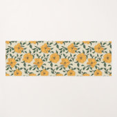 Tapis De Yoga Motif de fleurs de crapaud orange (Devant (Horizontal))