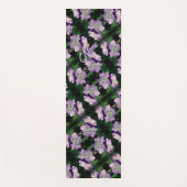 Tapis De Yoga Motif de fleurs de géranium violet personnalisé (Devant)