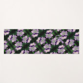 Tapis De Yoga Motif de fleurs de géranium violet personnalisé (Devant (Horizontal))