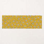 Tapis De Yoga Motif de fleurs d'été jaune vif (Devant (Horizontal))