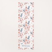 Tapis De Yoga Motif de fleurs rose pâle (Devant)