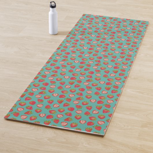 Tapis De Yoga Motif de fraise mignonne (En situation)