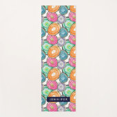 Tapis De Yoga Motif de géode orange rose pâle (Devant)