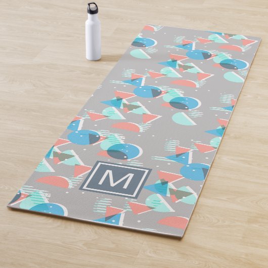 Tapis De Yoga Motif de hanche géométrique Abstrait monogramme pe (En situation)