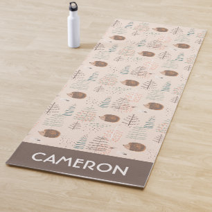 Tapis De Yoga Motif de hérisson de bois mignon
