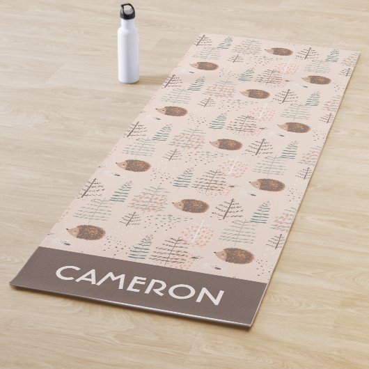 Tapis De Yoga Motif de hérisson de bois mignon (En situation)