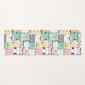 Tapis De Yoga Motif de Kawaii Cute Big Cats (Devant (Horizontal))
