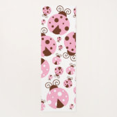 Tapis De Yoga Motif De Ladybugs, Mignons Ladybugs, Pink Ladybugs (Dos)