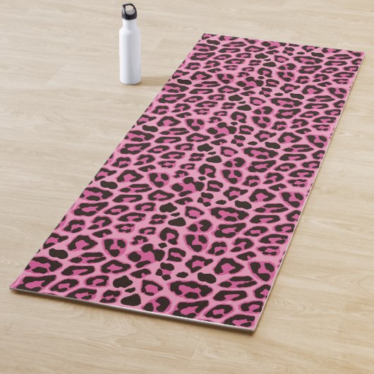 Tapis De Yoga Motif de léopard rose Poster de animal (En situation)