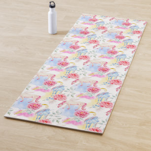 Tapis De Yoga Motif de licorne et de Pegasus d'aquarelle