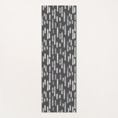 Tapis De Yoga Motif de lignes arrondies graphiques et blanches (Devant)