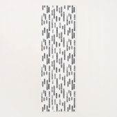 Tapis De Yoga Motif de lignes arrondies graphiques et blanches (Dos)