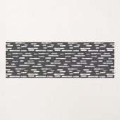 Tapis De Yoga Motif de lignes arrondies graphiques et blanches (Devant (Horizontal))