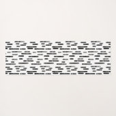 Tapis De Yoga Motif de lignes arrondies noires et blanches (Dos (Horizontal))