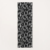 Tapis De Yoga Motif de lignes arrondies noires et blanches (Devant)