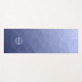 Tapis De Yoga Motif de maillage géométrique cool gris (Devant (Horizontal))
