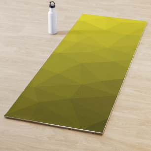 Tapis De Yoga Motif de maillage géométrique de dégradé jaune