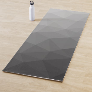 Tapis De Yoga Motif de maillage géométrique gris clair