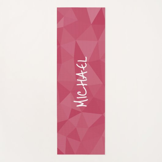 Tapis De Yoga motif de maillage géométrique rose rose clair Nom  (Devant)