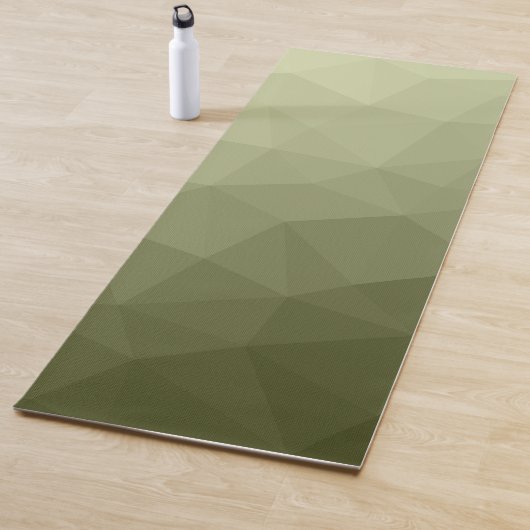 Tapis De Yoga Motif de maillage géométrique vert clair de l'armé (En situation)