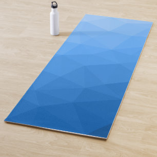 Tapis De Yoga Motif de maille géométrique à dégradé bleu clair