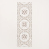 Tapis De Yoga Motif de mandala beige et crème (Dos)