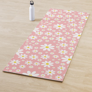 Tapis De Yoga Motif de marguerite réversible