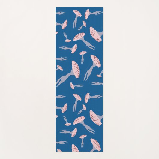 Tapis De Yoga Motif de méduse de l'océan bleu profond (Devant)