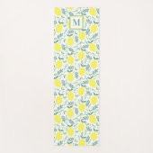 Tapis De Yoga motif de monogramme botanique de citron (Devant)