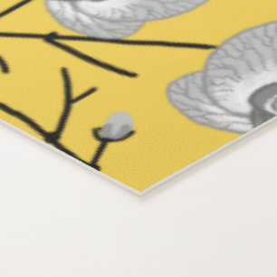Tapis De Yoga motif de moutarde d'orchidée