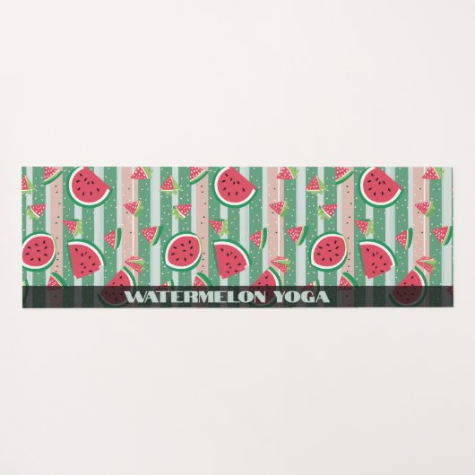 Tapis De Yoga Motif de pastèque (Dos (Horizontal))