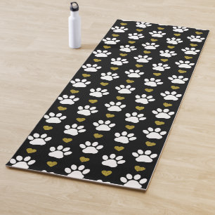 Tapis De Yoga Motif De Pâtes, Pâtes De Chien, Pâtes Blanches, Co