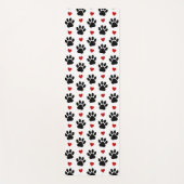 Tapis De Yoga Motif De Pâtes, Pâtes De Chien, Pâtes Noires, Coeu (Devant)