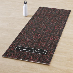 Tapis De Yoga motif de peau de serpent unique Brown
