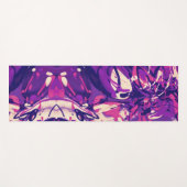 Tapis De Yoga Motif de peinture violet, rose et blanc (Devant (Horizontal))
