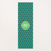 Tapis De Yoga Motif de plume Peacock moderne (Devant)