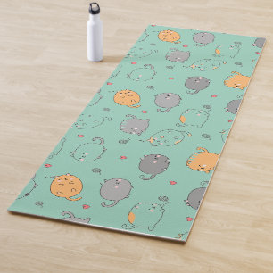 Tapis De Yoga Motif de rêves de chat endormi mignon et cosy