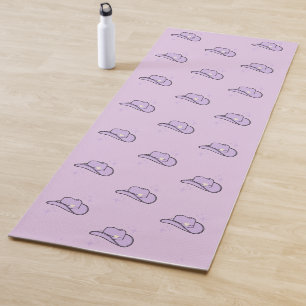 Tapis De Yoga Motif de rodéo de cowgirl lilas