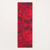 Tapis De Yoga Motif de roses rouges profondes (Dos)