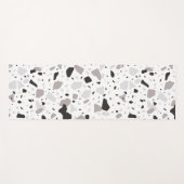 Tapis De Yoga Motif de Terrazzo monochromatique (Devant (Horizontal))