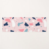 Tapis De Yoga Motif de Terrazzo rose (Devant (Horizontal))